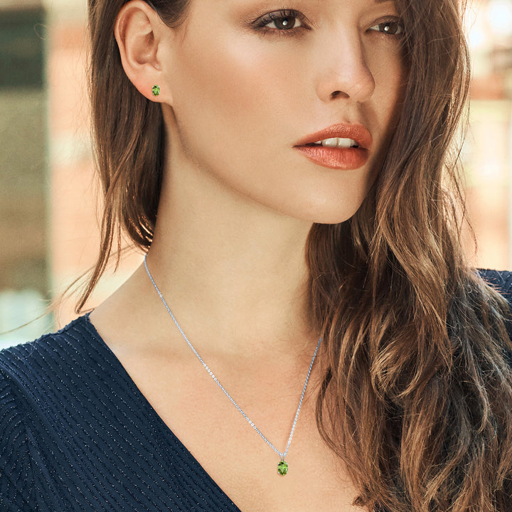 Pendant Earrings Set in 925 Sterling Silver