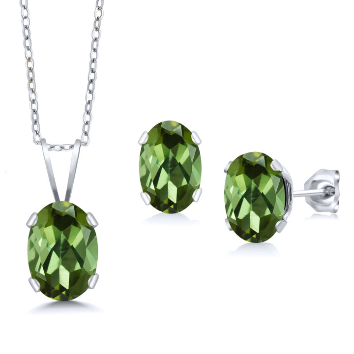 Pendant Earrings Set in 925 Sterling Silver