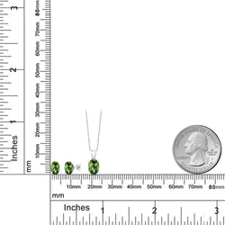 Pendant Earrings Set in 925 Sterling Silver