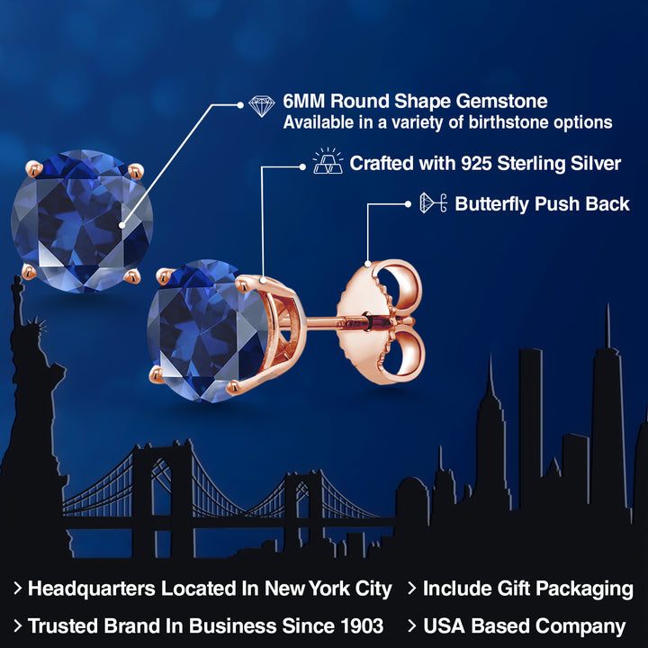 Earrings in 925 Rose Gold Plated Silver