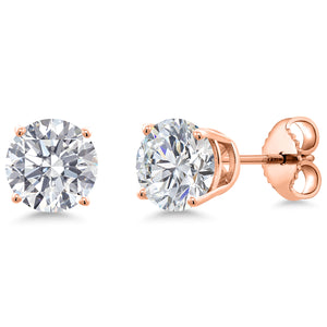 E - F_Earrings in 925 Rose Gold Plated Silver