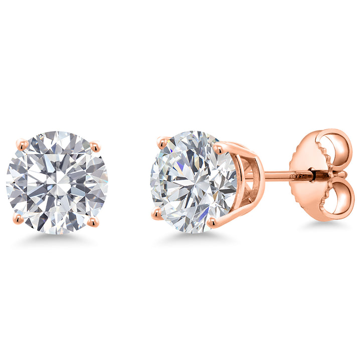 1.50 Cttw_18K Rose Gold Plated Silver_Earrings in 925 Rose Gold Plated Silver