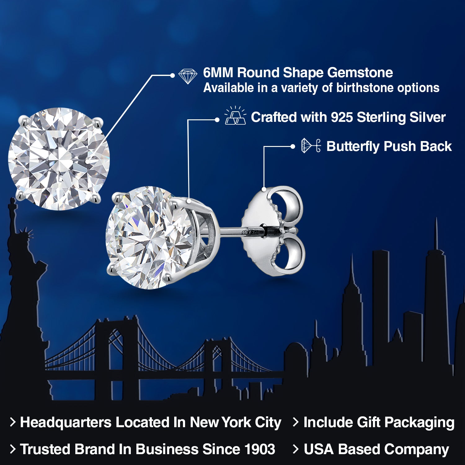 Earrings in 925 Sterling Silver