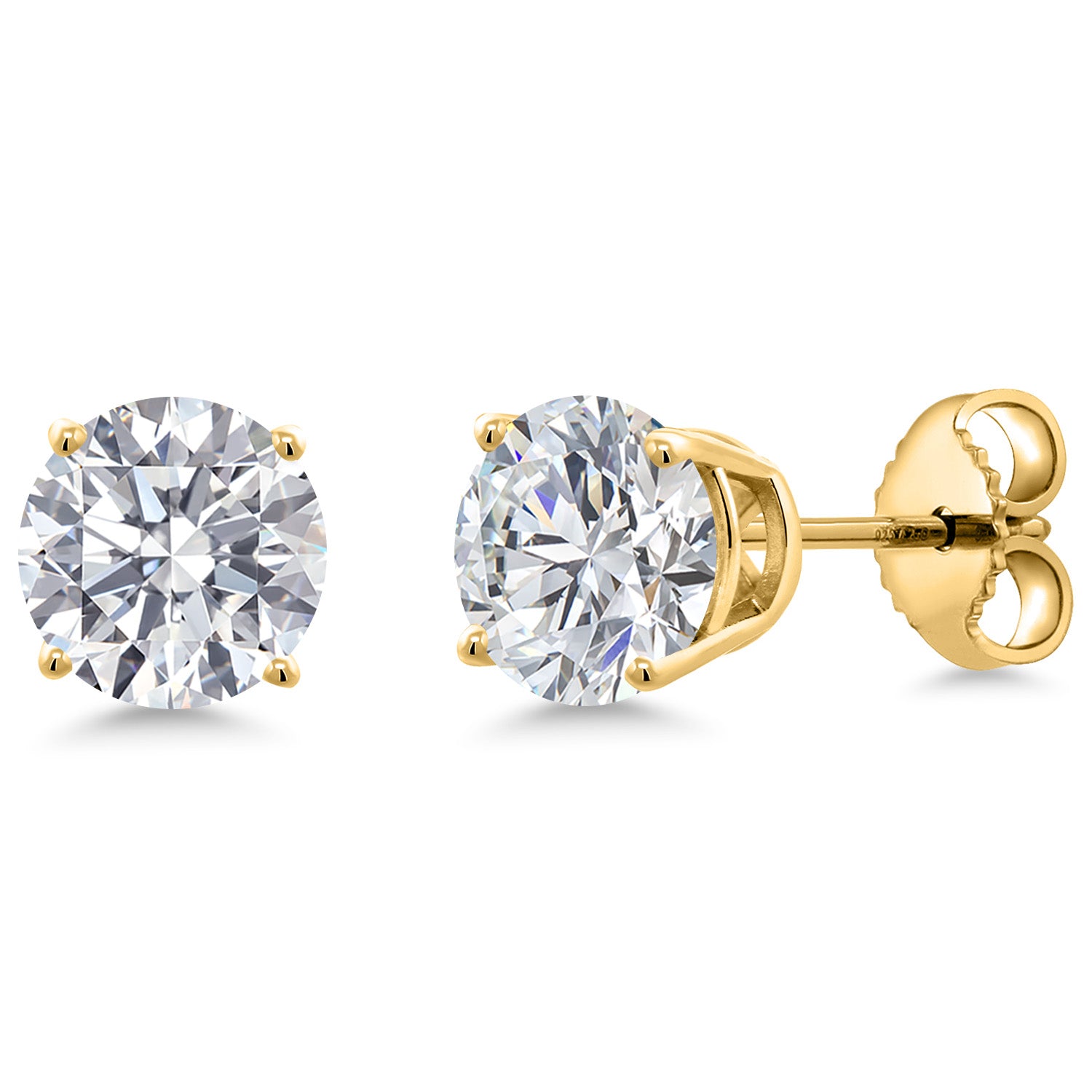 E - F_Earrings in 925 Yellow Gold Plated Silver