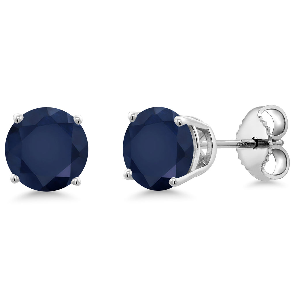 Blue Sapphire - September_Earrings in 925 Sterling Silver