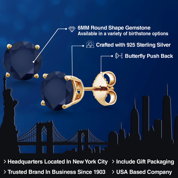 Earrings in 925 Yellow Gold Plated Silver