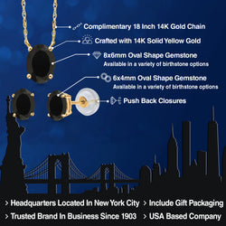 Pendant Earrings Set in 14K Yellow Gold