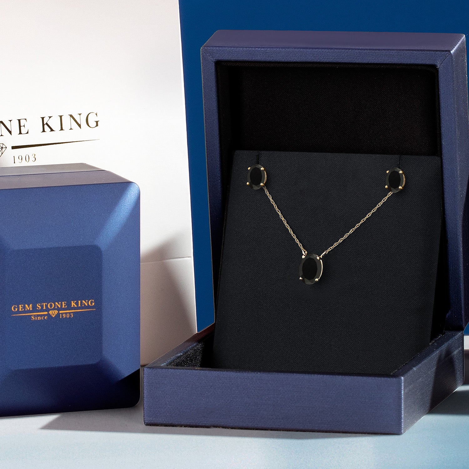 Pendant Earrings Set in 14K Yellow Gold