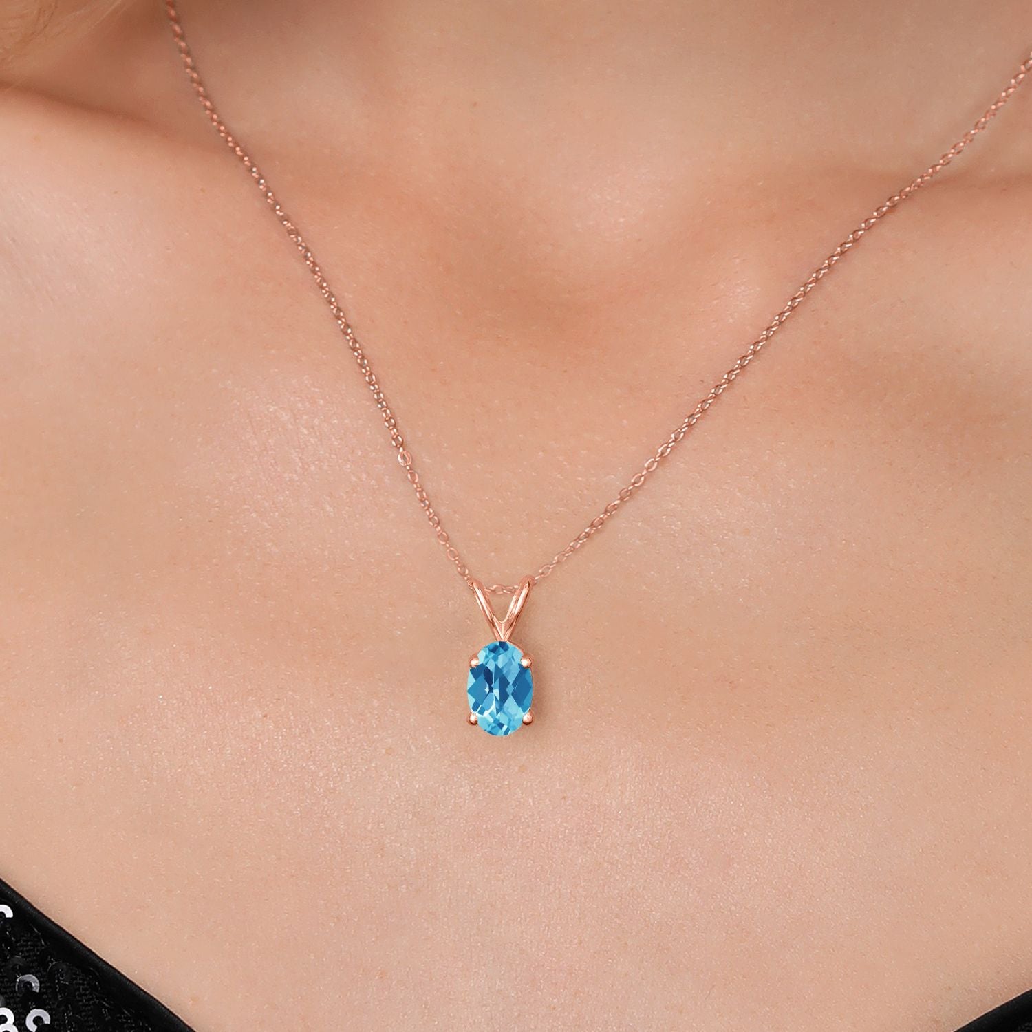 Pendant in 925 Rose Gold Plated Silver