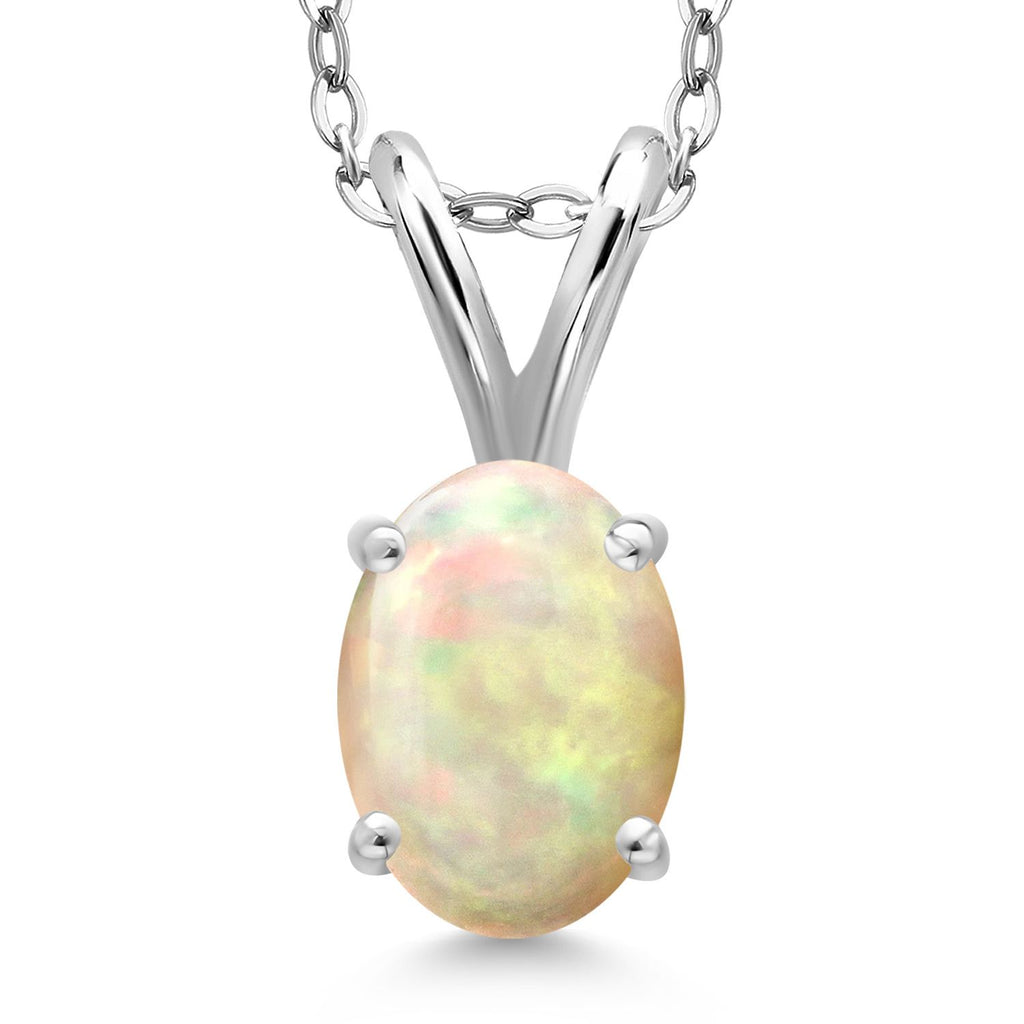 Ethiopian Opal-Cabochon - October_Pendant in 925 Sterling Silver