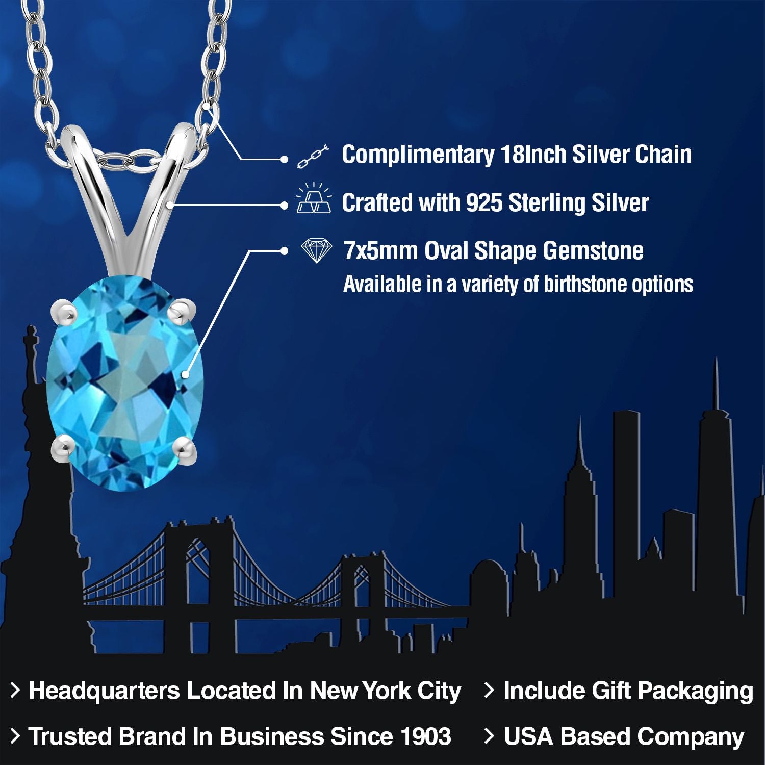 Pendant in 925 Sterling Silver