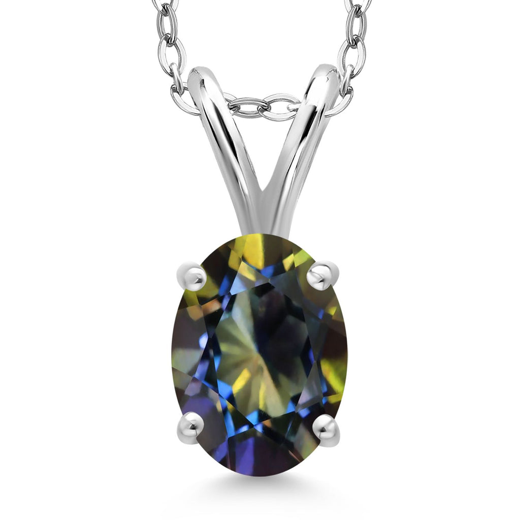 Blue Mystic Topaz_Pendant in 925 Sterling Silver