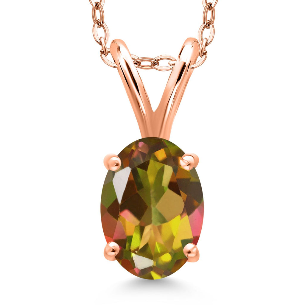 Mango Mystic Topaz_Pendant in 925 Rose Gold Plated Silver