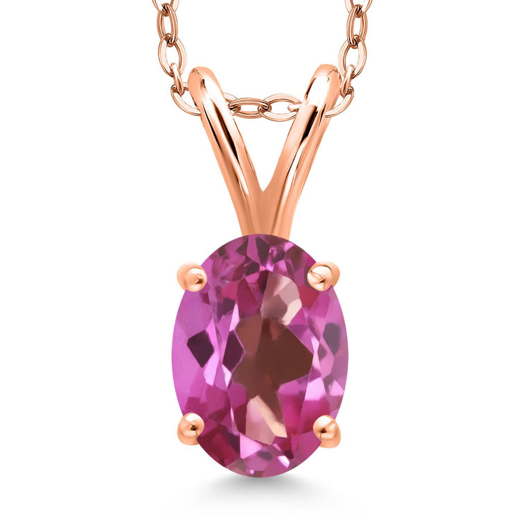 Pink Mystic Topaz_Pendant in 925 Rose Gold Plated Silver