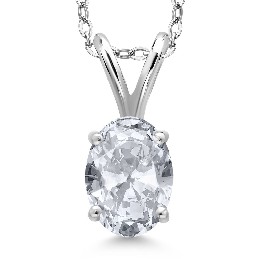 White Topaz - November_Pendant in 925 Sterling Silver