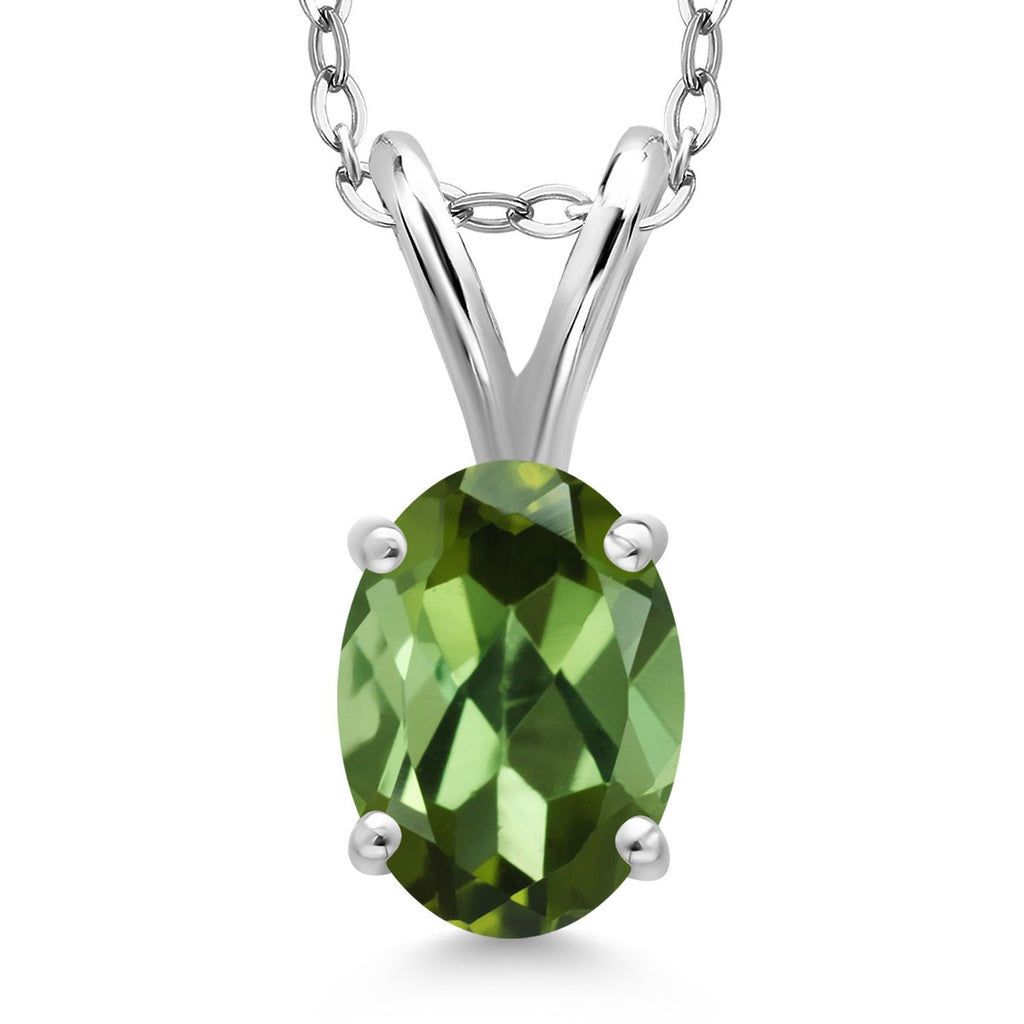 Green Tourmaline - October_Pendant in 925 Sterling Silver