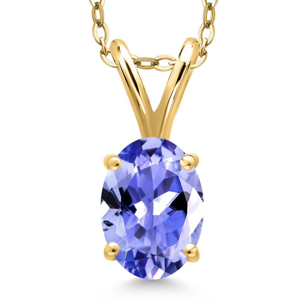 Tanzanite - December_Pendant in 925 Yellow Gold Plated Silver