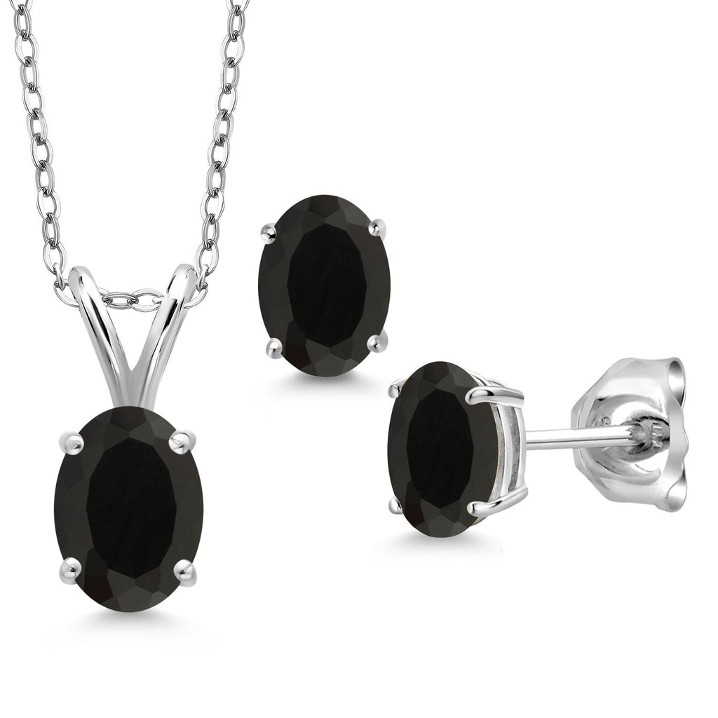 Pendant Earrings Set in 925 Sterling Silver