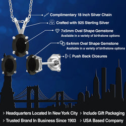 Pendant Earrings Set in 925 Sterling Silver