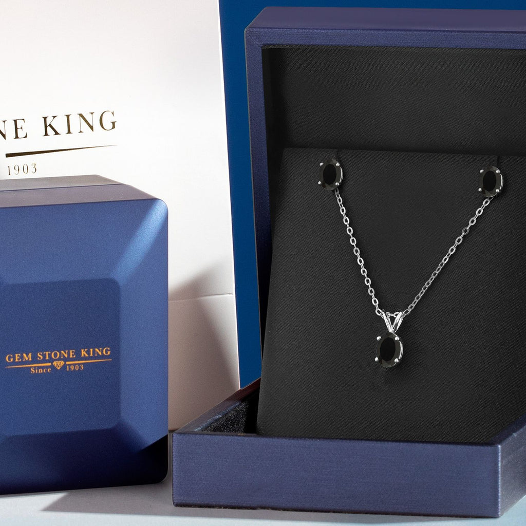 Pendant Earrings Set in 925 Sterling Silver