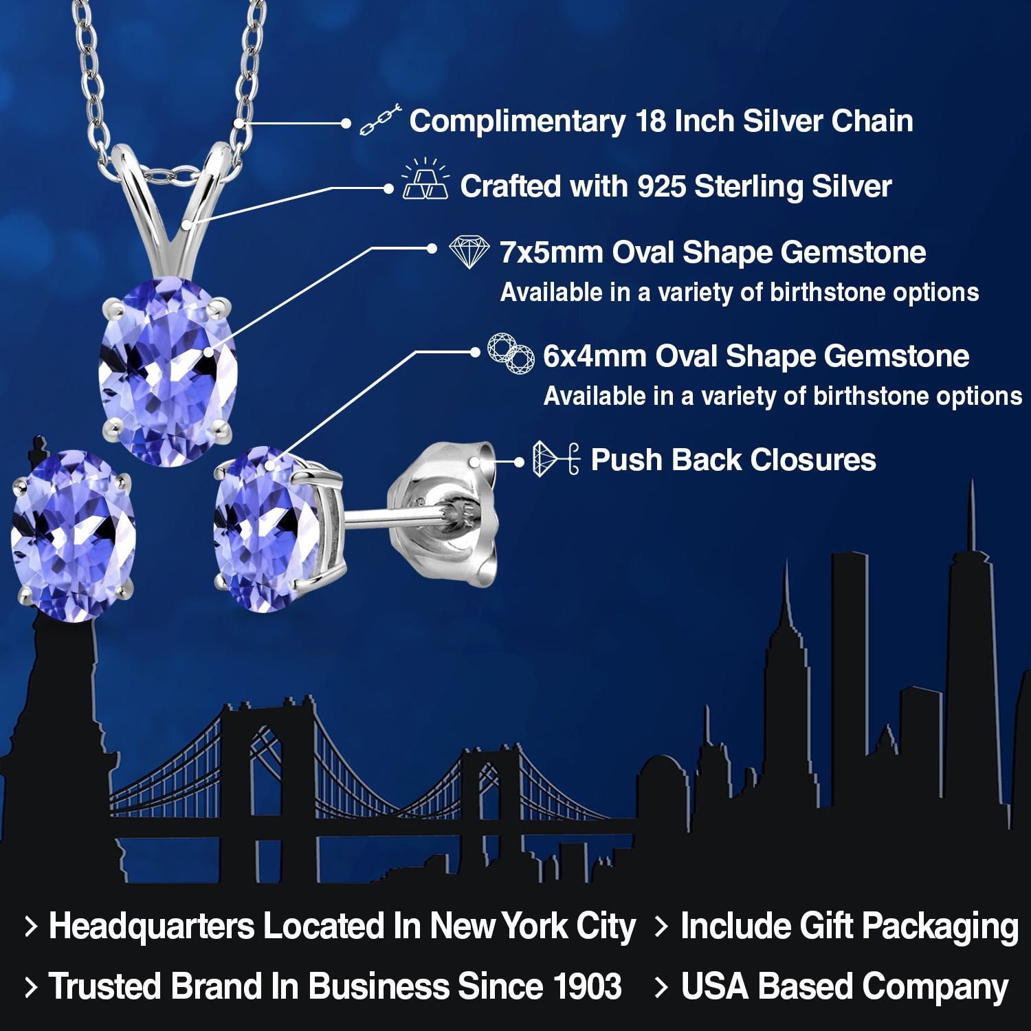 Earrings in 925 Sterling Silver