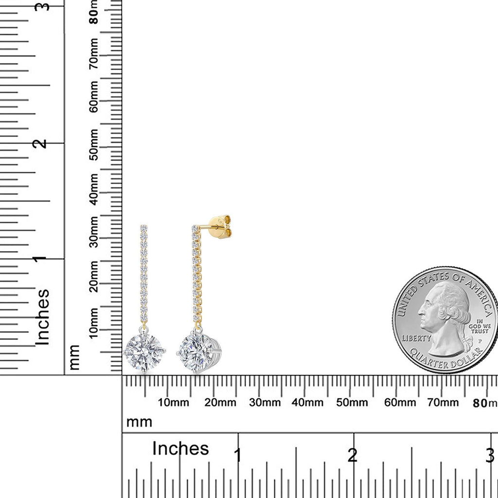Earrings in 14K Two Tone Gold