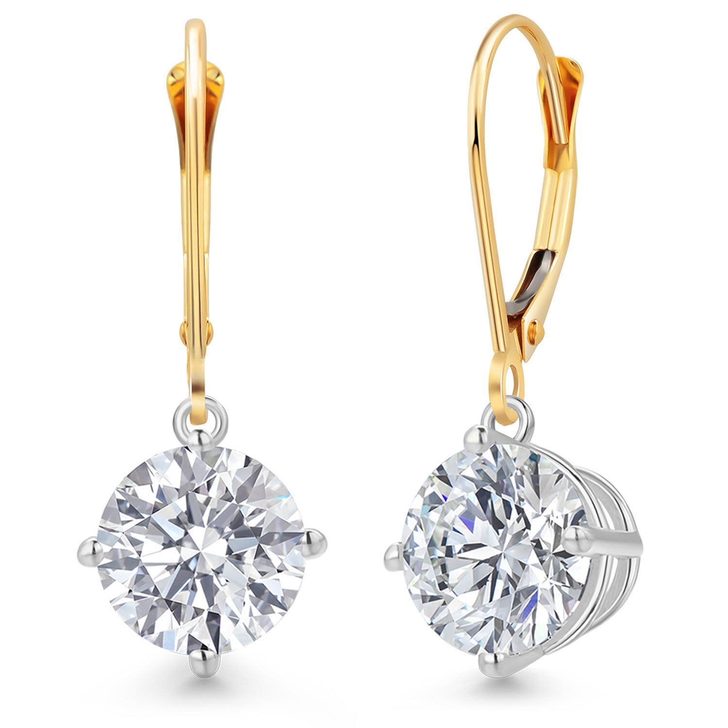 Earrings in 14K Two Tone Gold