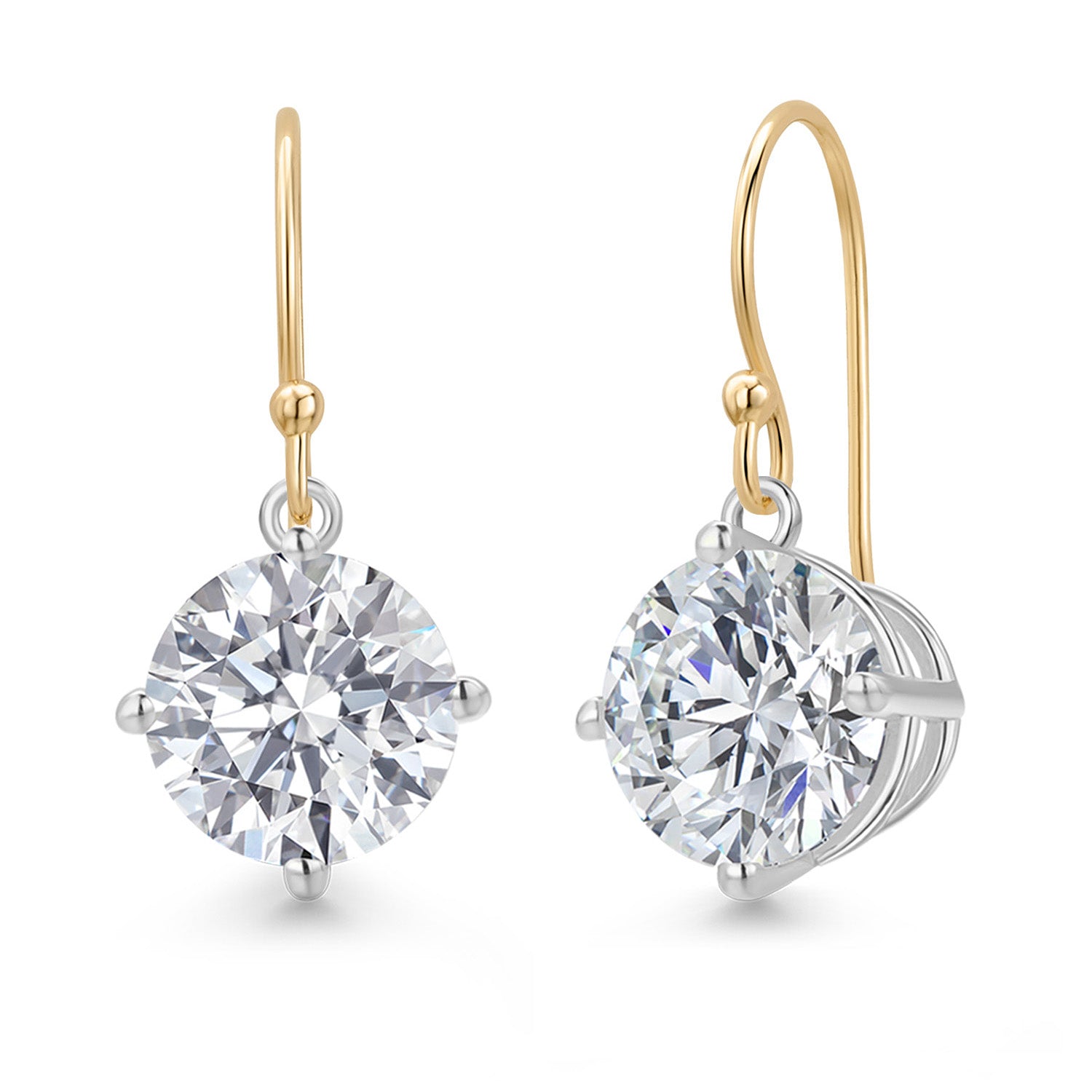 Earrings in 14K Two Tone Gold
