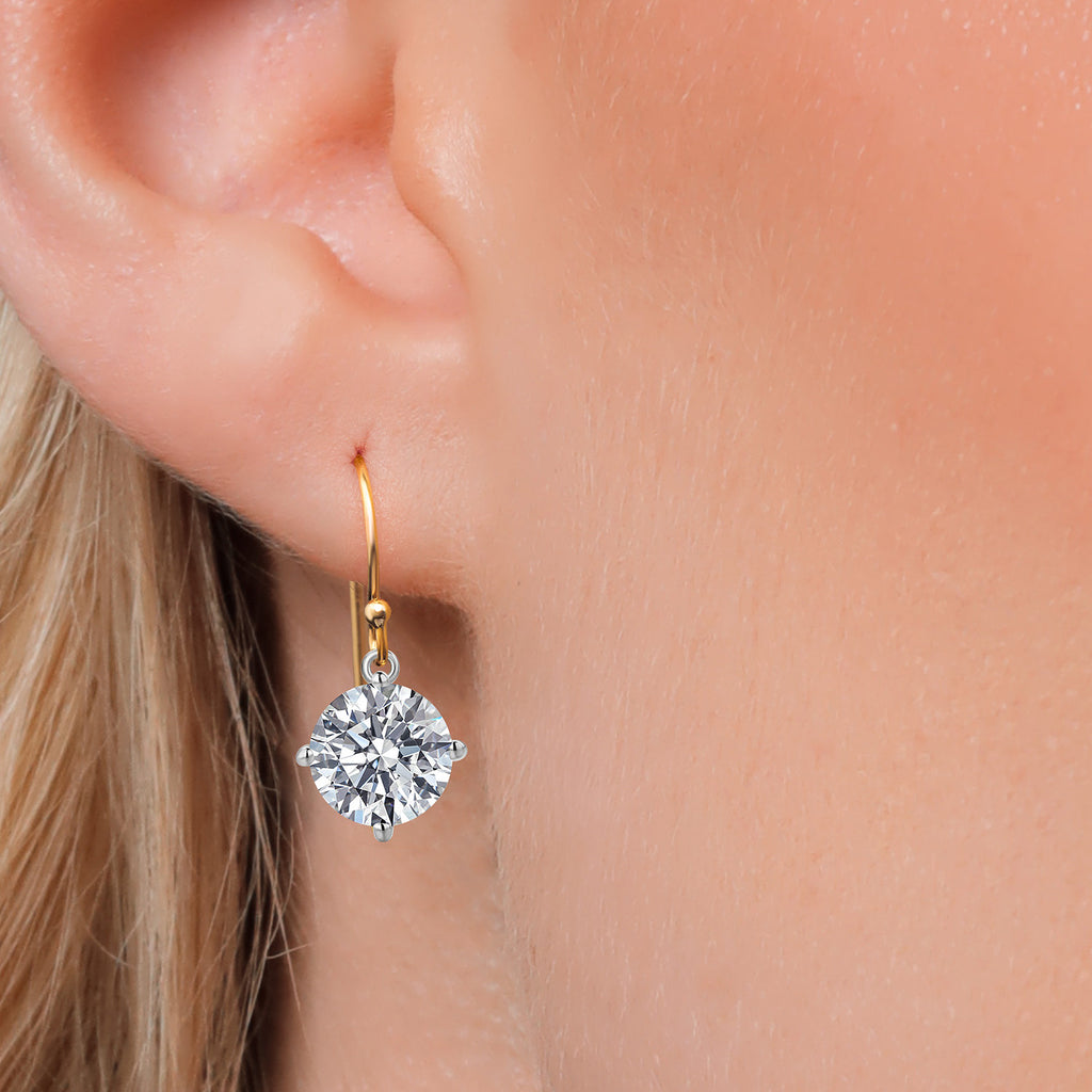 Earrings in 14K Two Tone Gold