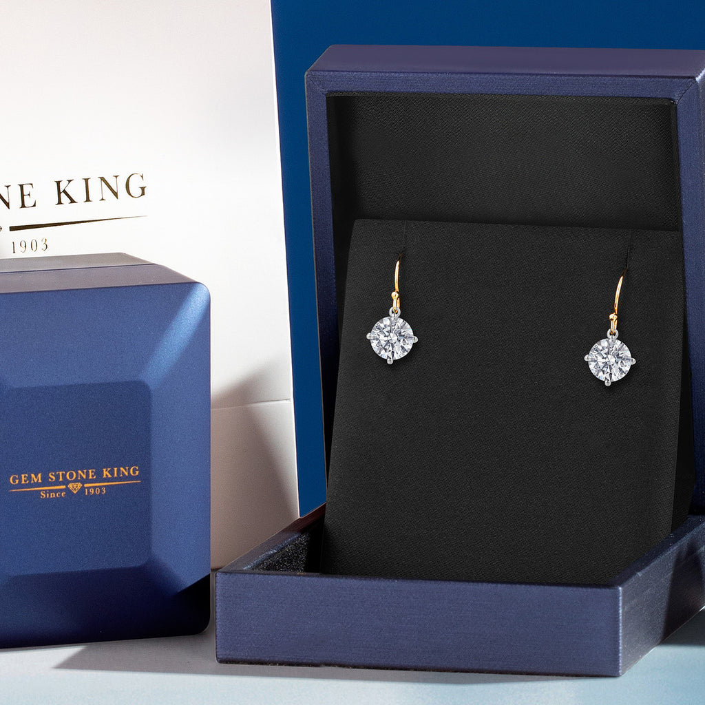 Earrings in 14K Two Tone Gold