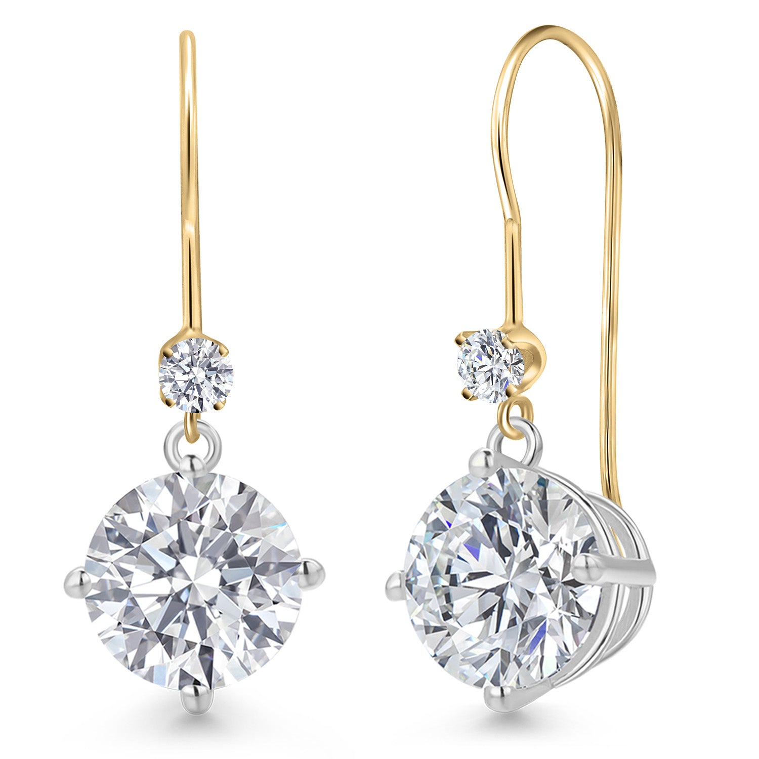 Earrings in 14K Two Tone Gold