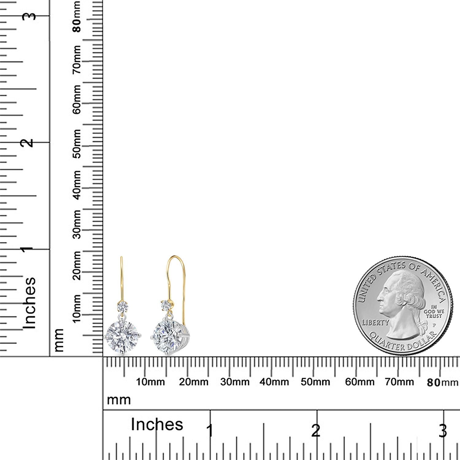 Earrings in 14K Two Tone Gold