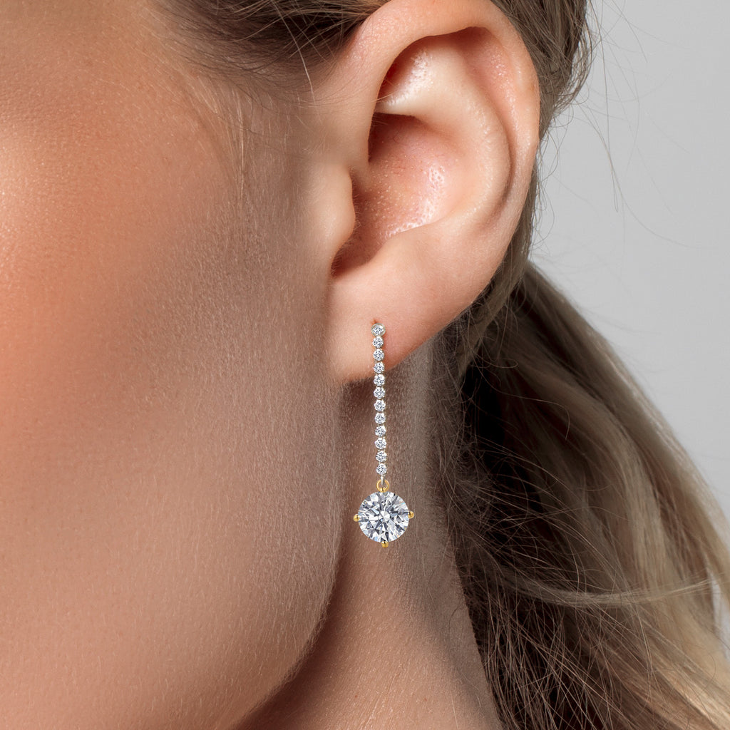 D - E and E - F_Earrings in 14K Two Tone Gold