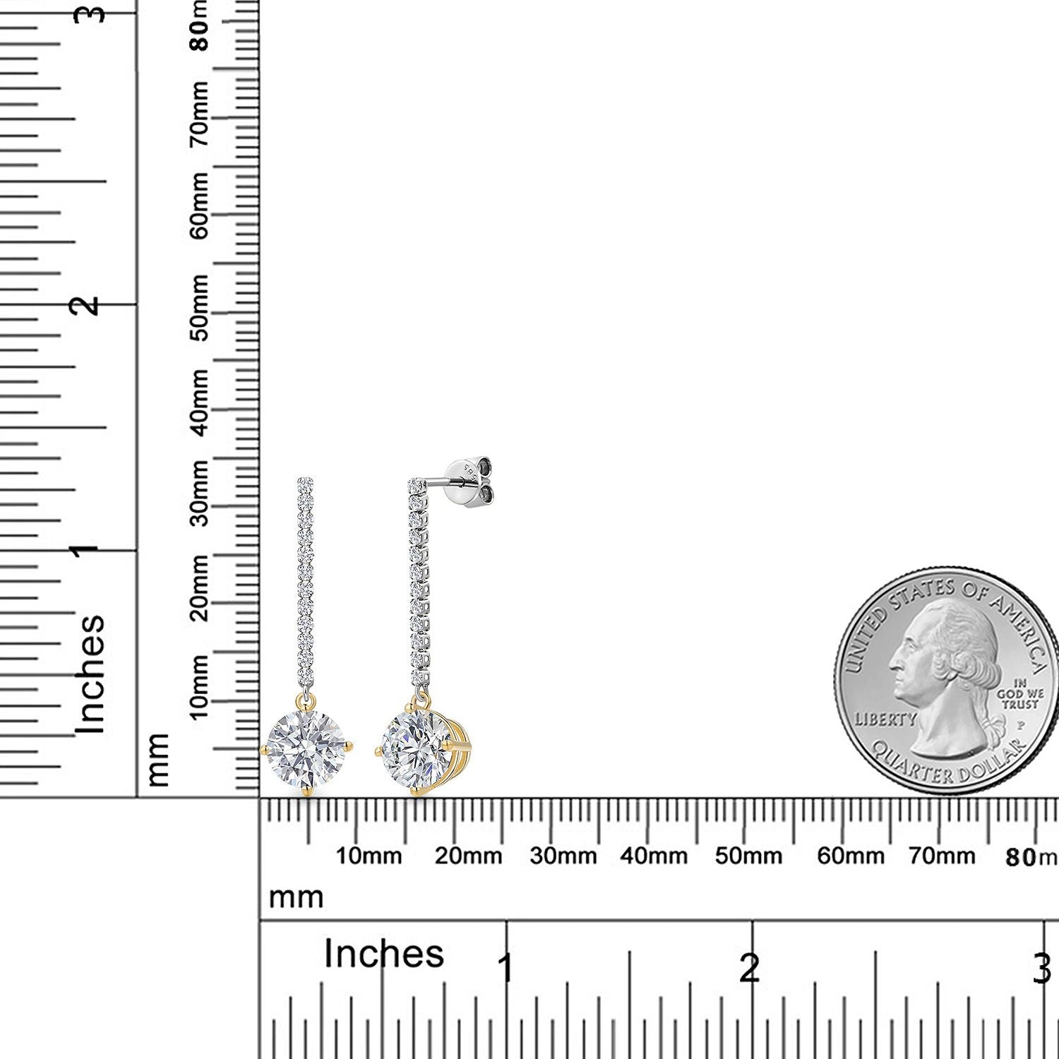 Earrings in 14K Two Tone Gold