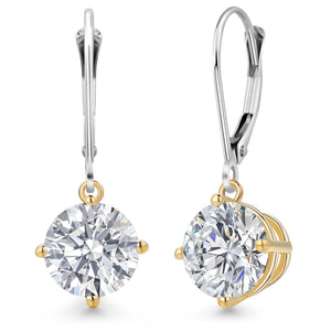 Earrings in 14K Two Tone Gold
