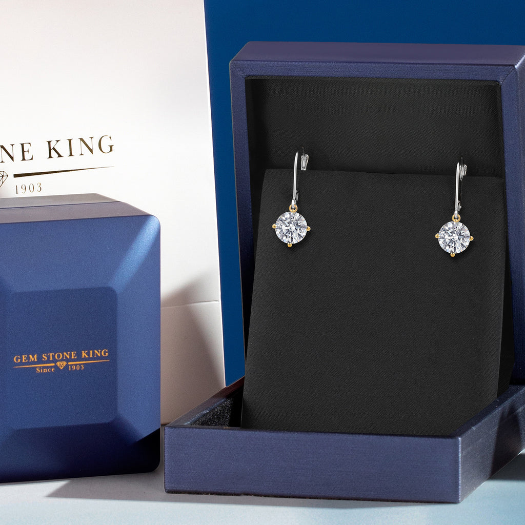 Earrings in 14K Two Tone Gold