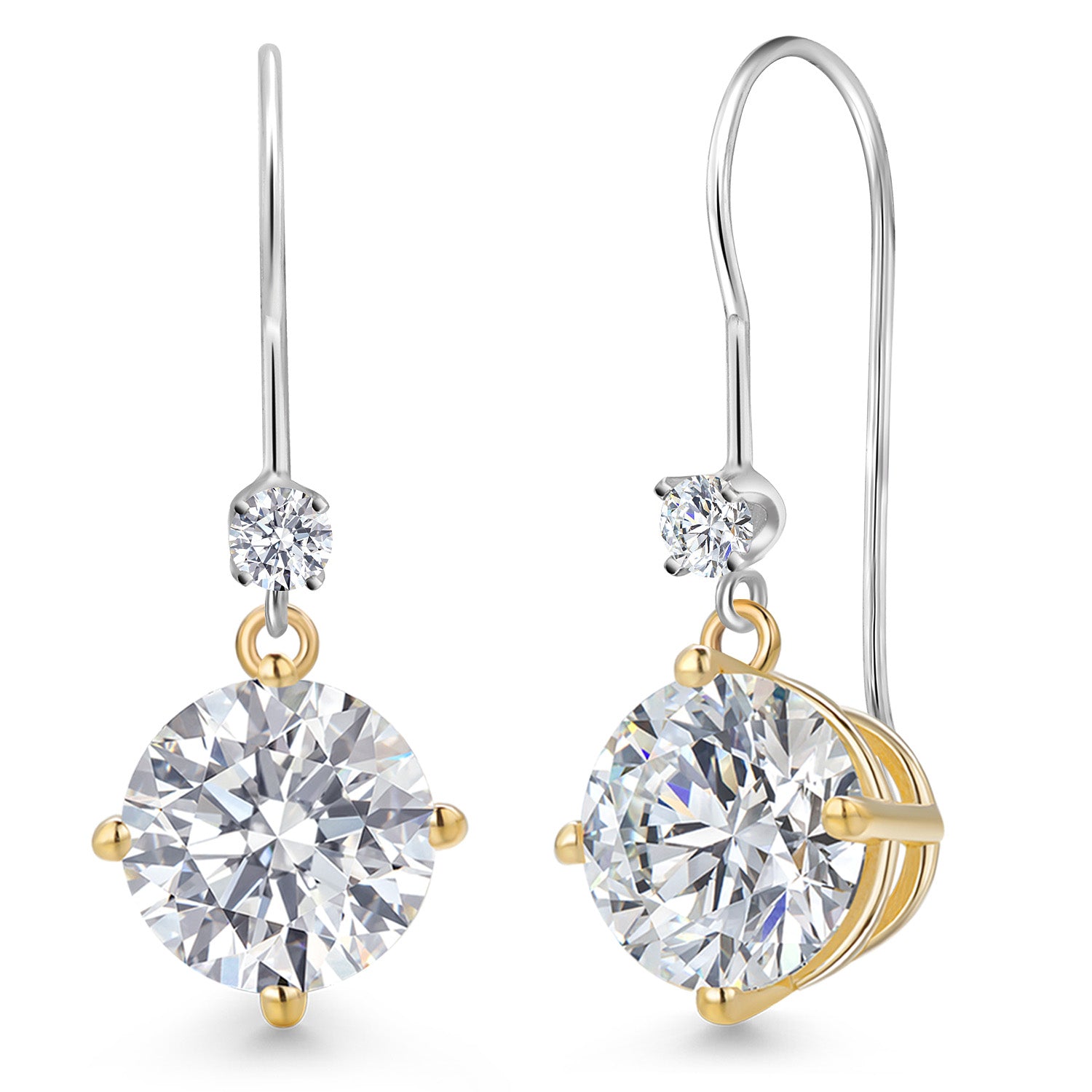 Earrings in 14K Two Tone Gold