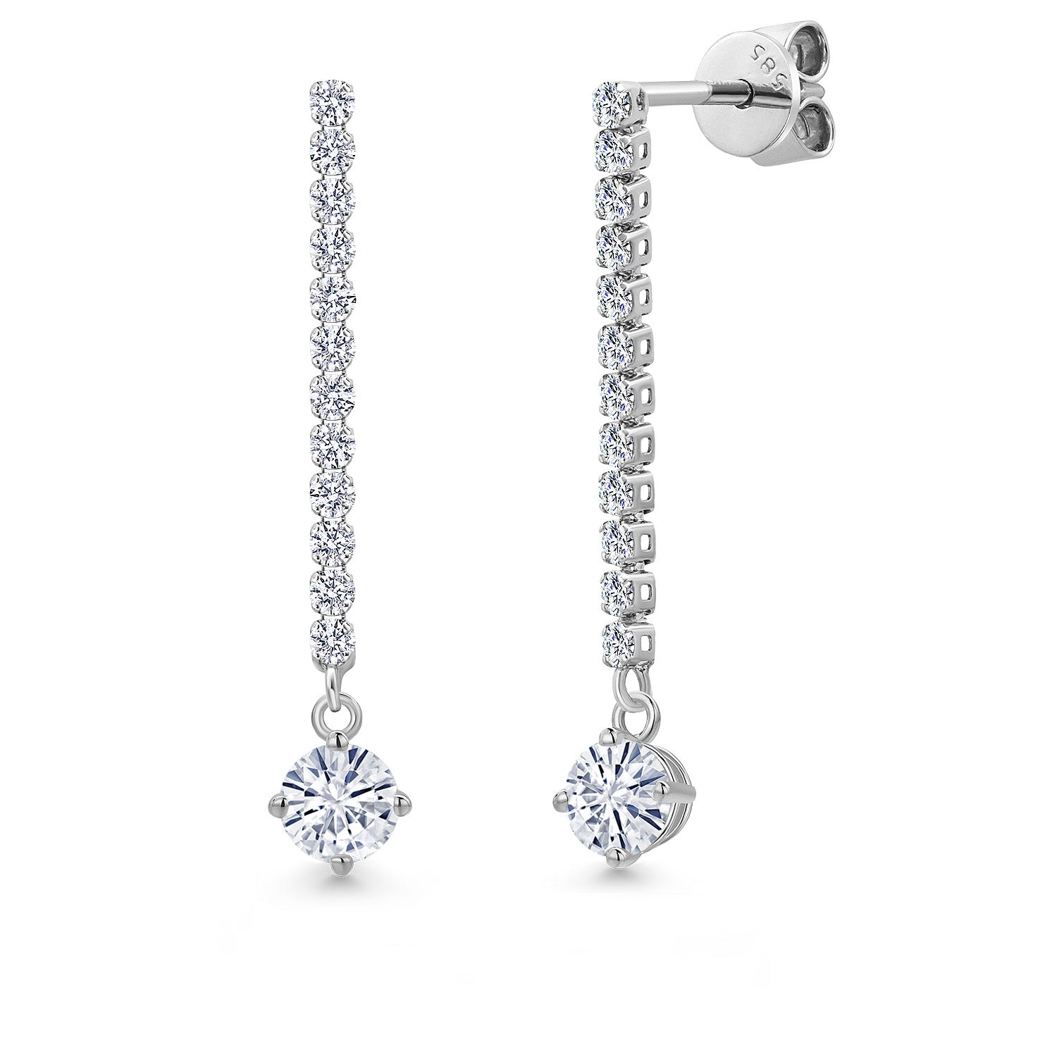 Earrings in 14K White Gold