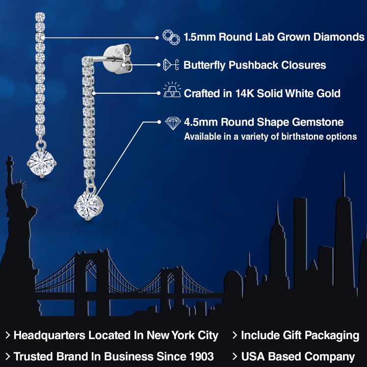 Earrings in 14K White Gold