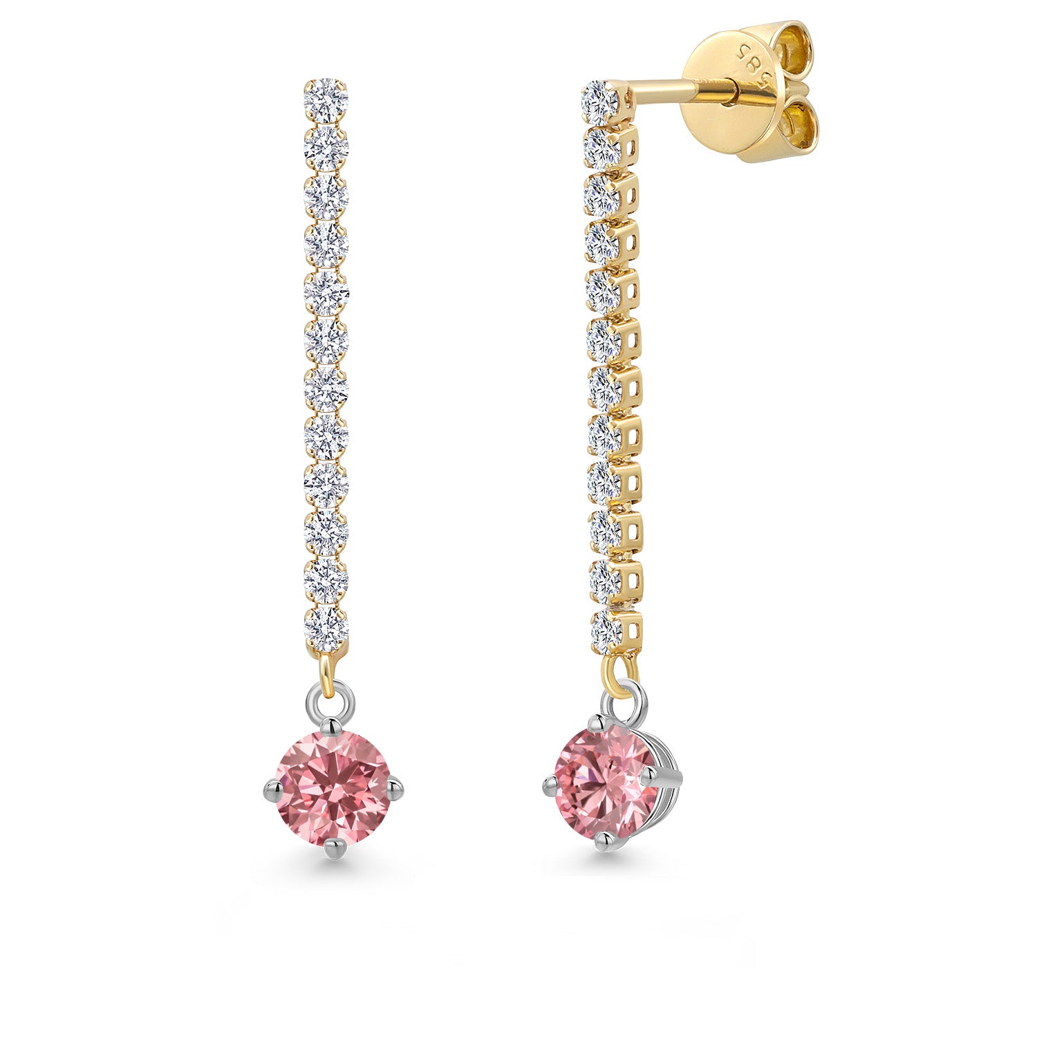 Earrings in 14K Two Tone Gold