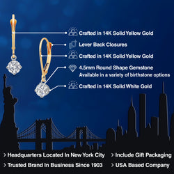 Earrings in 14K Two Tone Gold