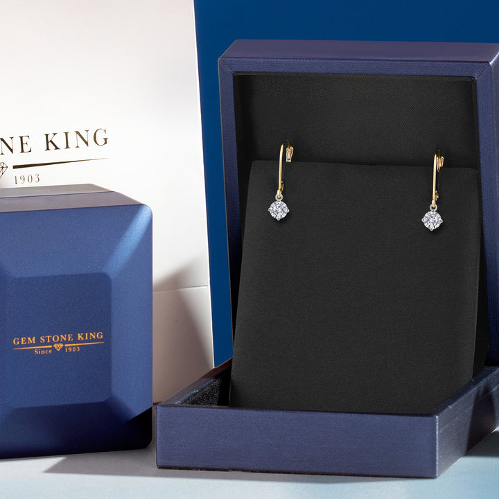 Earrings in 14K Two Tone Gold