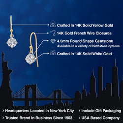 Earrings in 14K Two Tone Gold
