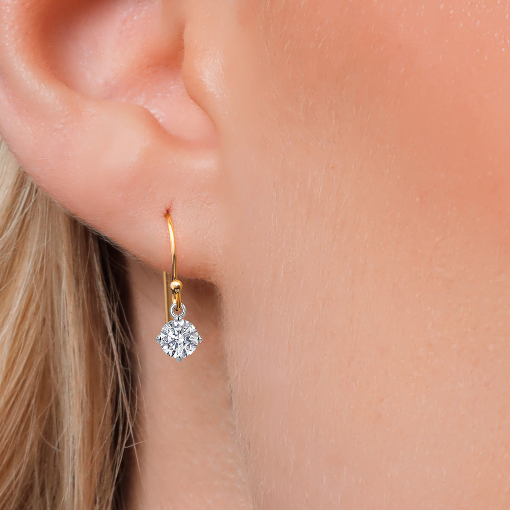 D-E-F_Earrings in 14K Two Tone Gold
