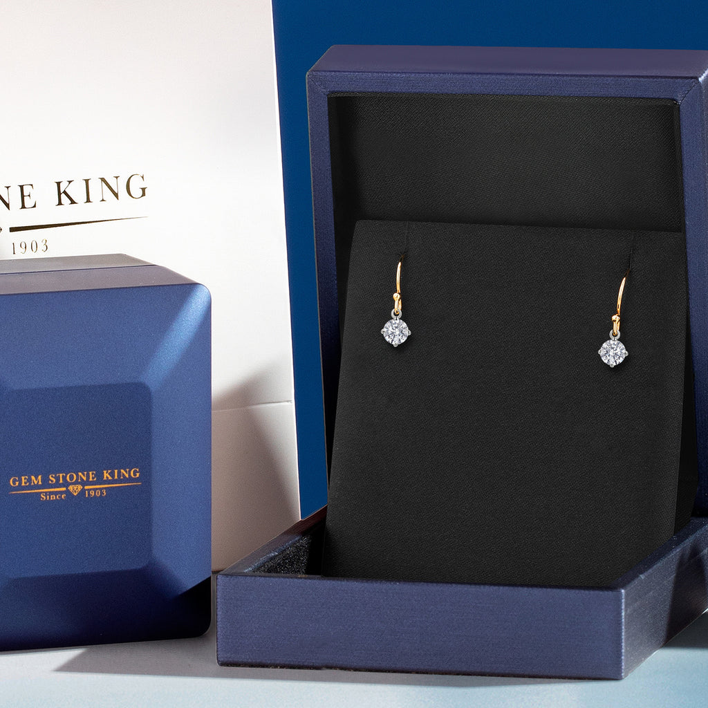 D-E-F_Earrings in 14K Two Tone Gold