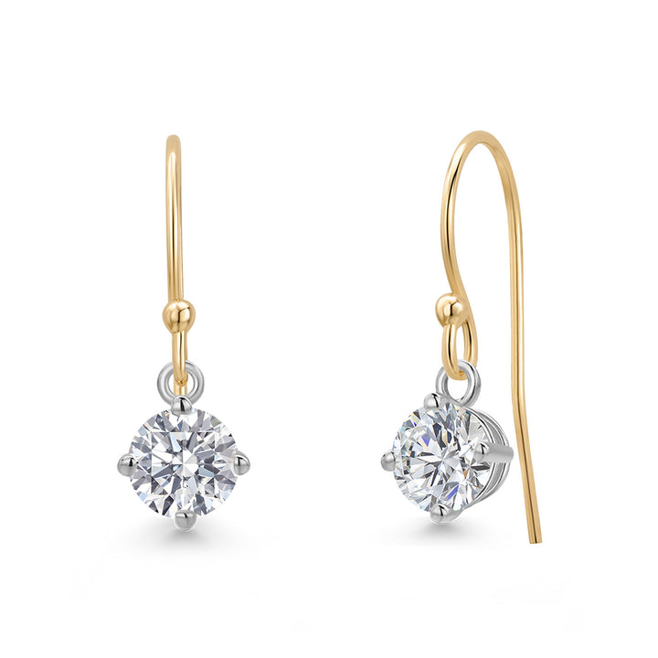 D-E-F_Earrings in 14K Two Tone Gold