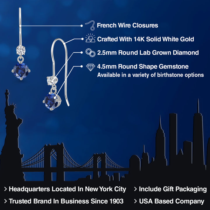 Earrings in 14K White Gold