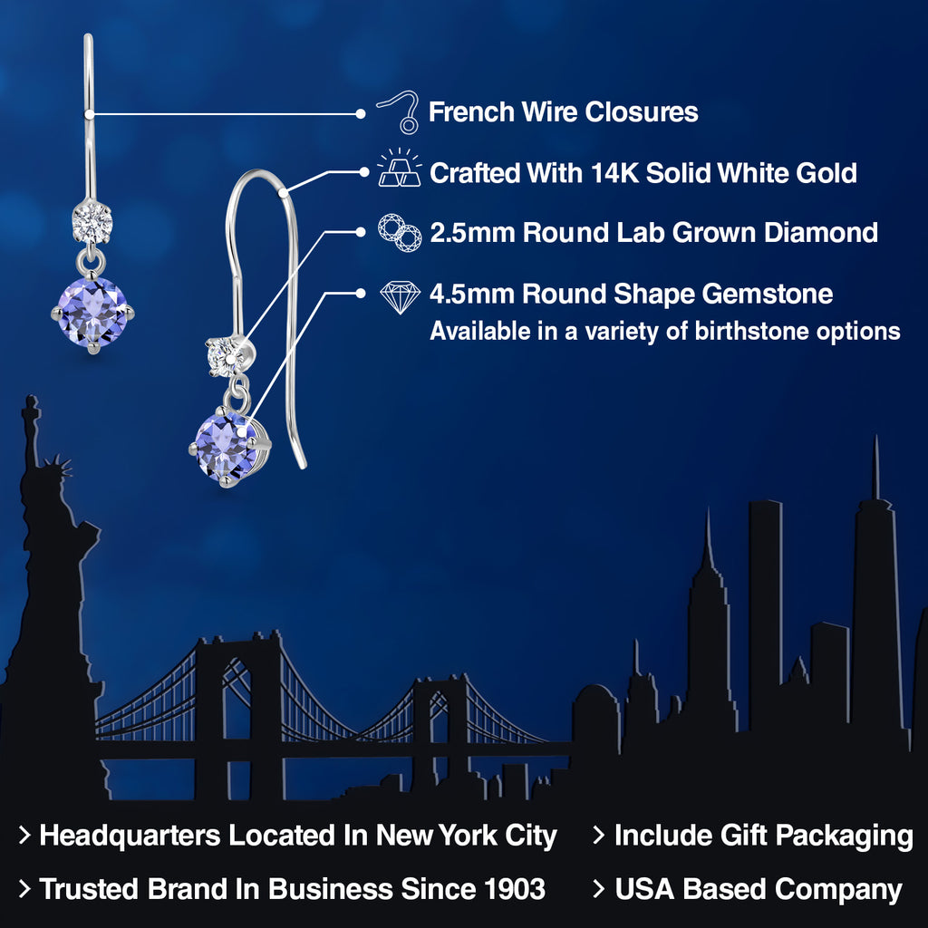 Earrings in 14K White Gold