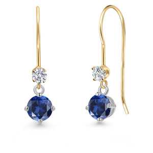 Earrings in 14K Two Tone Gold