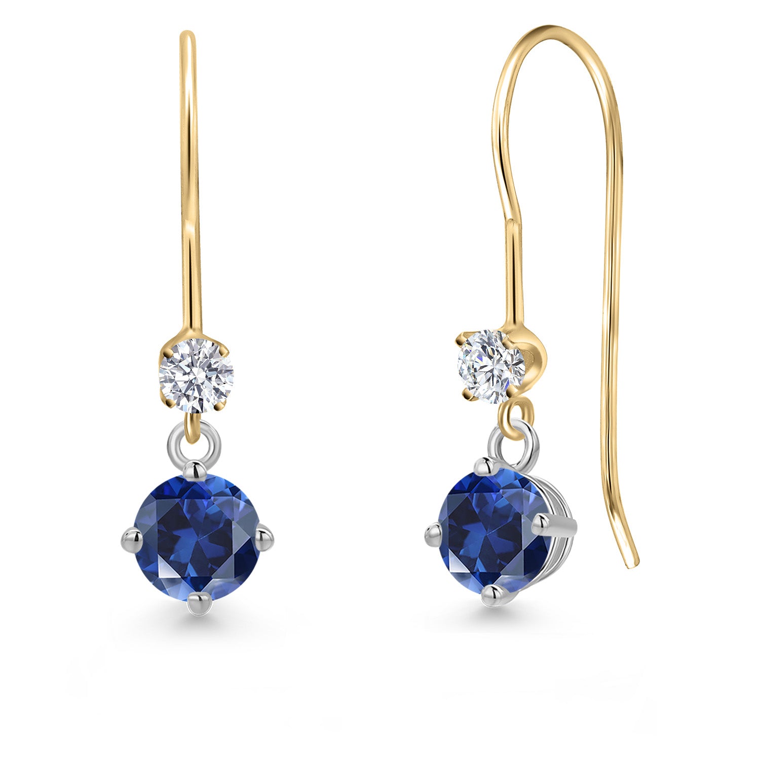 Earrings in 14K Two Tone Gold